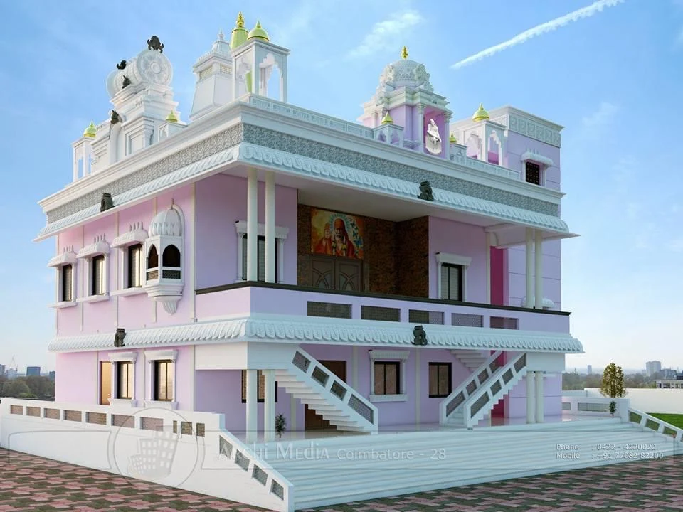 Traditional style residence with ornate roof towers and grand staircases